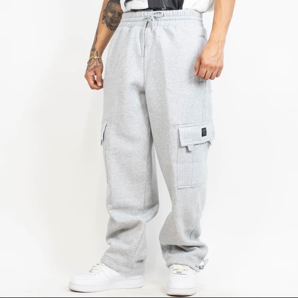 FB County Other - FB County Cargo Sweatpants Mens L Heather Gray Heavyweight Fleece Baggy